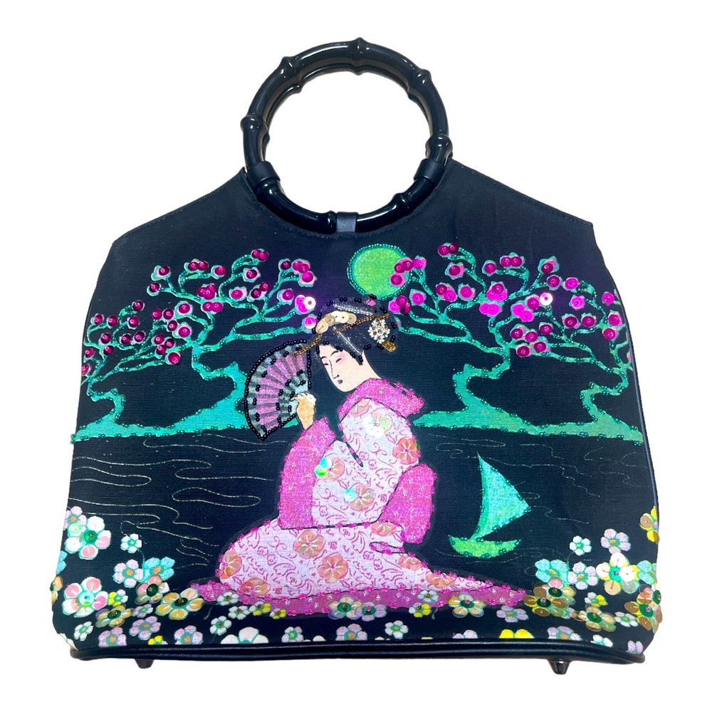 Prezzo Tote Pocketbook Asian style beaded sequins